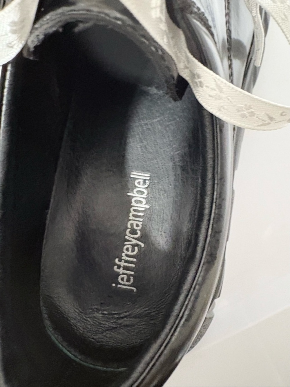 Jeffrey Campbell Black Barge Chunky Platform Oxford Shoes  Lace Up Punk Grunge 9 - Picture 8 of 16